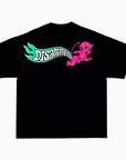 camiseta holgada con estampado fluor demonio hotweels