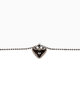 collar de plata parte delantera corazón sonriente