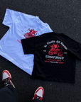 Camisetas Disanimed en el suelo con corte urbano