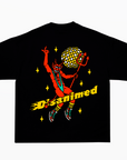 estampado demonio con tridente colores fluor camiseta oversized