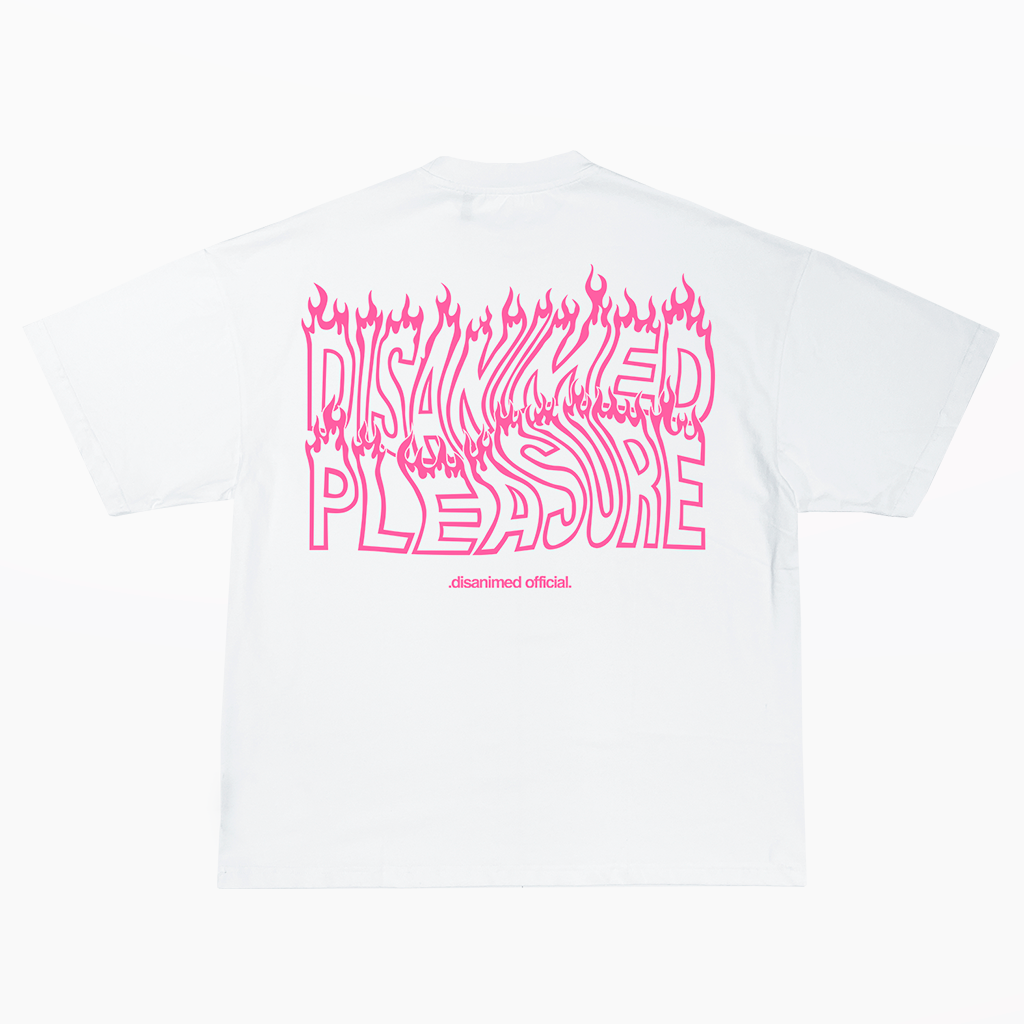 camiseta relaxed estampado pleasure rosa unidades limitadas